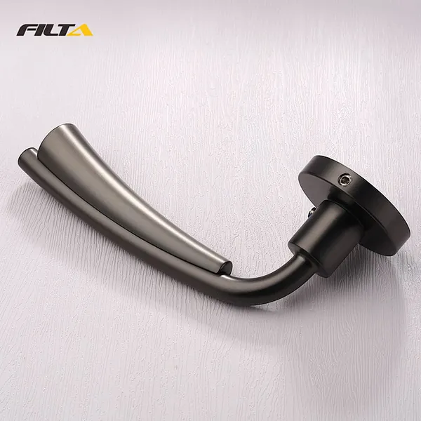 Matte Black Bedroom Door Handles With Locks Zinc Alloy Passage Door Handle For Kitchen European Styl
