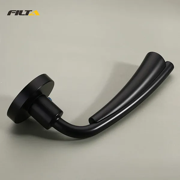 Matte Black Bedroom Door Handles With Locks Zinc Alloy Passage Door Handle For Kitchen European Styl